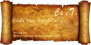 Csényi Teréz névjegykártya